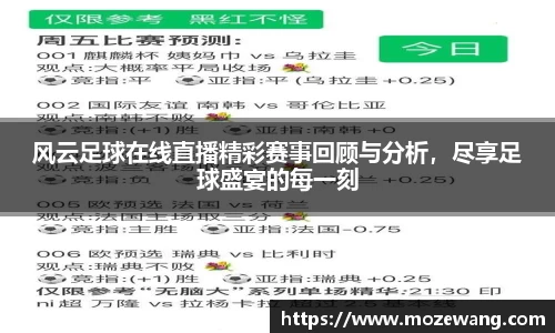 风云足球在线直播精彩赛事回顾与分析，尽享足球盛宴的每一刻